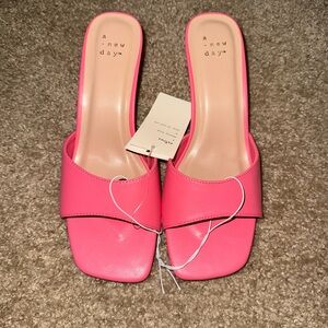 A New Day Women's Vibrant Pink Mules